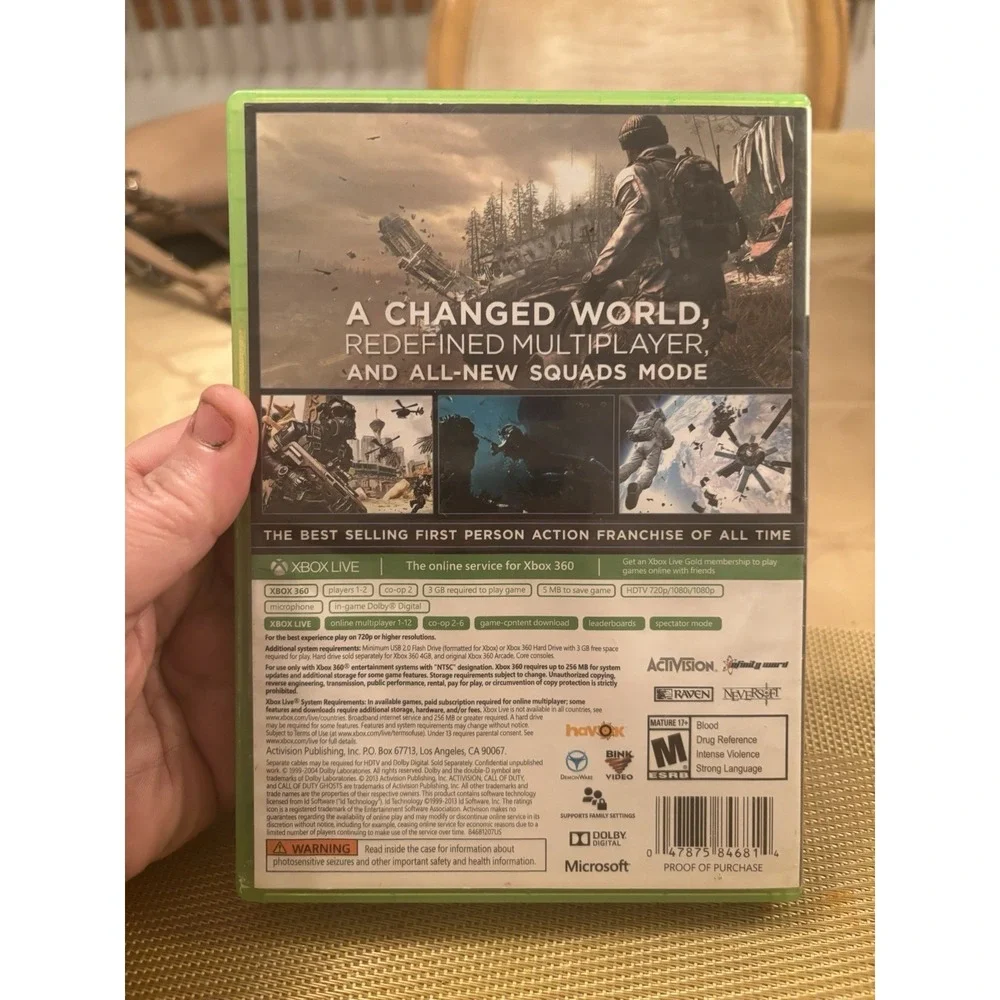 Call of Duty Ghosts Xbox 360 Complete In Box- FAST FREE SHIPPING 🔥